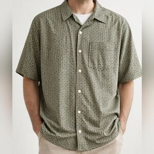 Levi’s Dry Goods XL Geometric Print Short Sleeve Button Up Shirt Cotton Retro